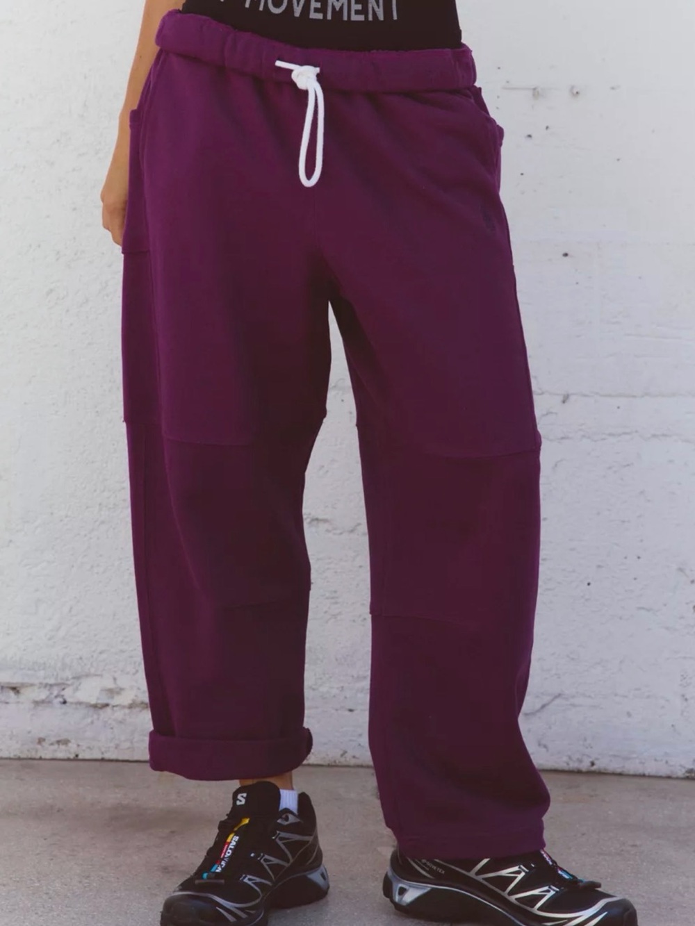 FP Movement Women's Top Score Barrel Pants DeepMulberry